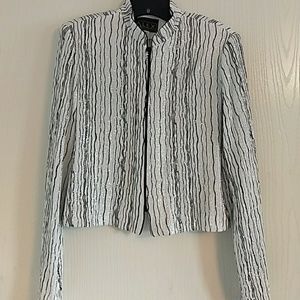 Alex Evenings Womens 14 White Black Jacket